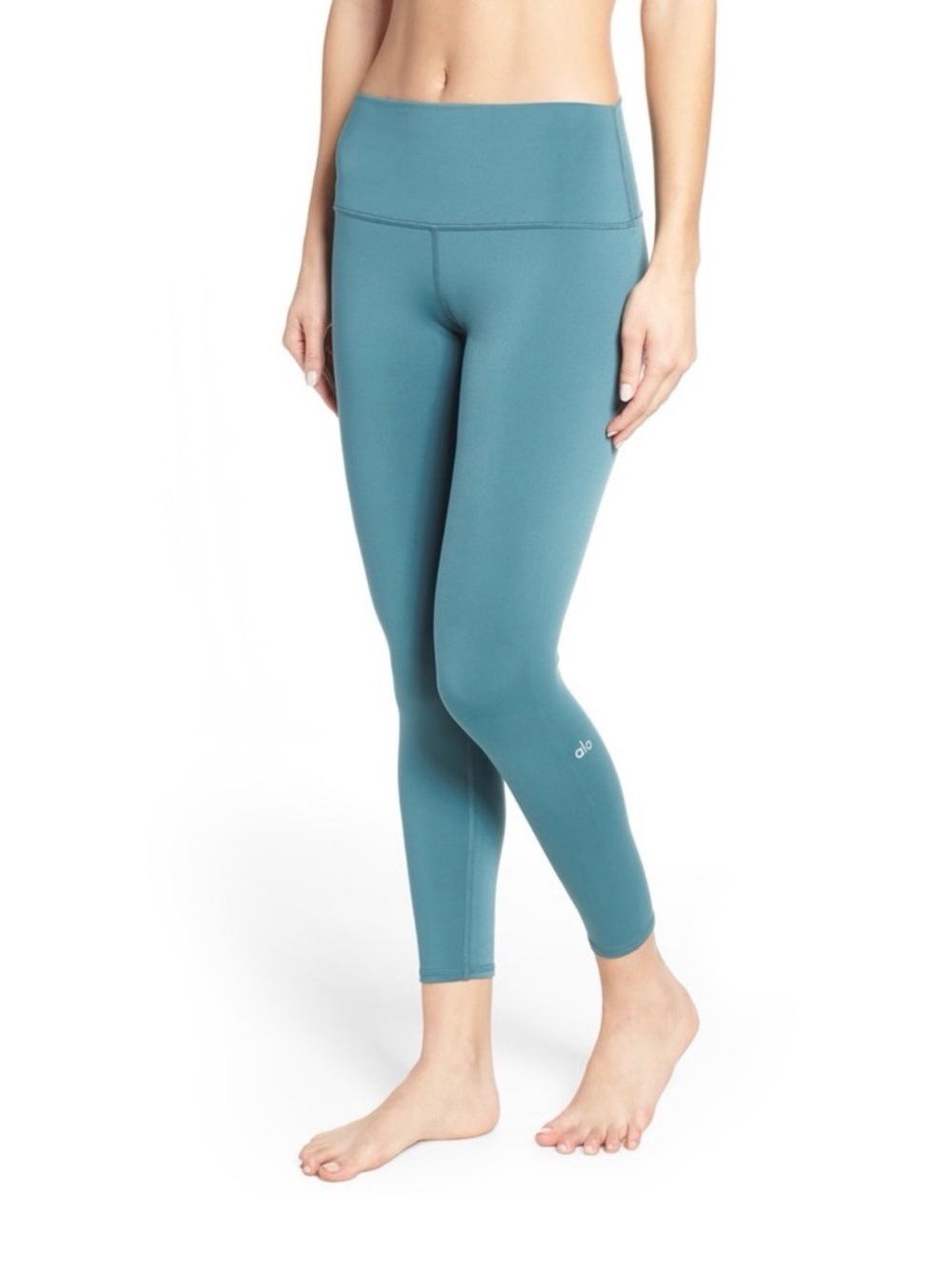 ALO Yoga High-Rise 7/8 Legging in Teal-Blue